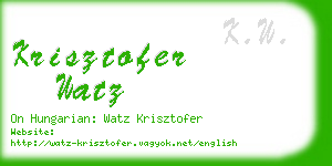 krisztofer watz business card